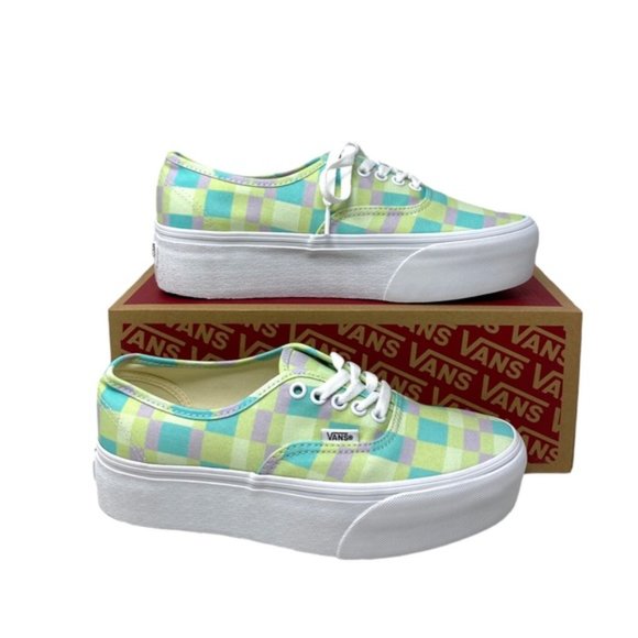 VANS Authentic Platform Shoes Pastel Picnic Canvas Multi Women Size VN0A5KXXPP5 - Picture 7 of 12
